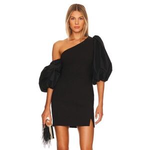 Gorgeous Asymmetrical Puff Sleeve Mini Cocktail Dress